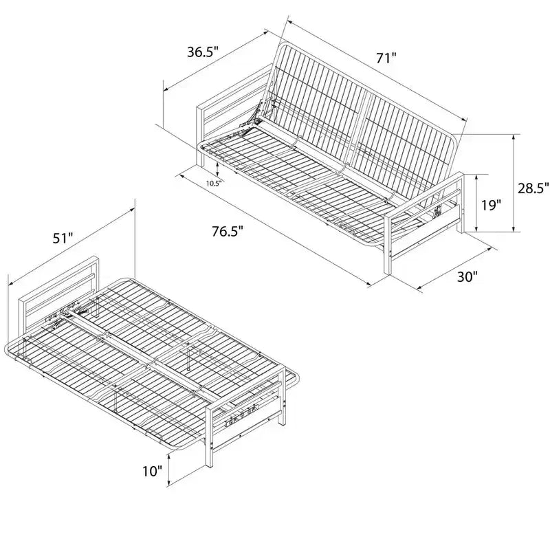 Telaio Futon in Metallo Miles DHP