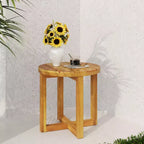 Christopher Knight Home Hamel Round Acacia Wood Outdoor Side Table, Teak