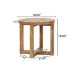 Tavolino da esterno rotondo in legno di acacia Christopher Knight Home Hamel, Teak