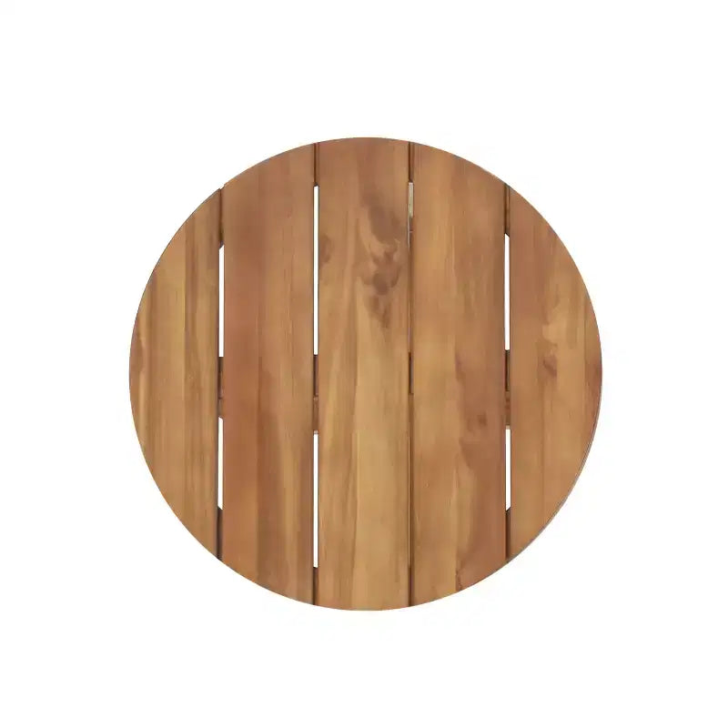 Tavolino da esterno rotondo in legno di acacia Christopher Knight Home Hamel, Teak