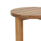 Tavolino da esterno rotondo in legno di acacia Christopher Knight Home Hamel, Teak