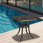 Karl Home | Table d'appoint d'extérieur en métal carrée