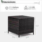 Karl Home | Table d'appoint carrée d'extérieur