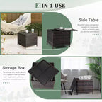 Karl Home | Table d'appoint carrée d'extérieur