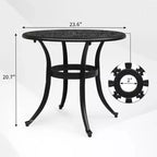 Karl Home | Tavolino rotondo in metallo per esterni