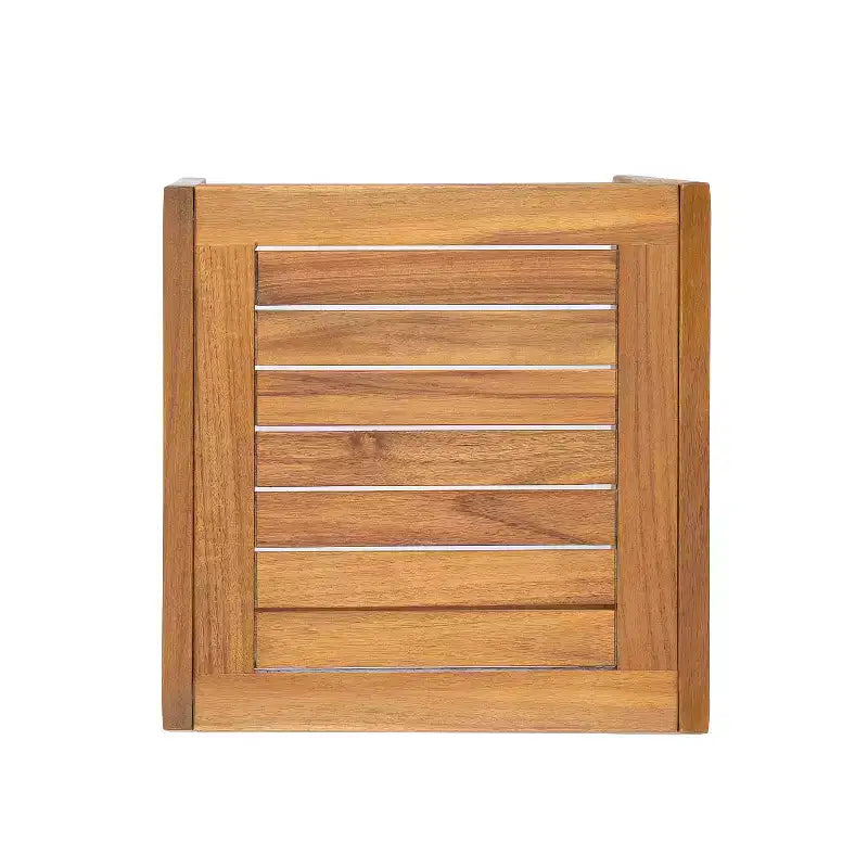 Christopher Knight Home Cyril Tavolino in legno di acacia a forma di C con doghe da esterno