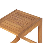 Christopher Knight Home Cyril Tavolino in legno di acacia a forma di C con doghe da esterno