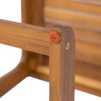 Christopher Knight Home Cyril Tavolino in legno di acacia a forma di C con doghe da esterno