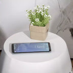 NAYSAYE Tavolino da divano con design a traforo, tavolino decorativo con design a reticolo intrecciato per casa, prato, giardino, patio, bianco, 9,75*18*9,75