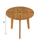 Christopher Knight Home Beckett Tavolino da Esterno in Legno di Acacia con Piano Rotondo a Doghe