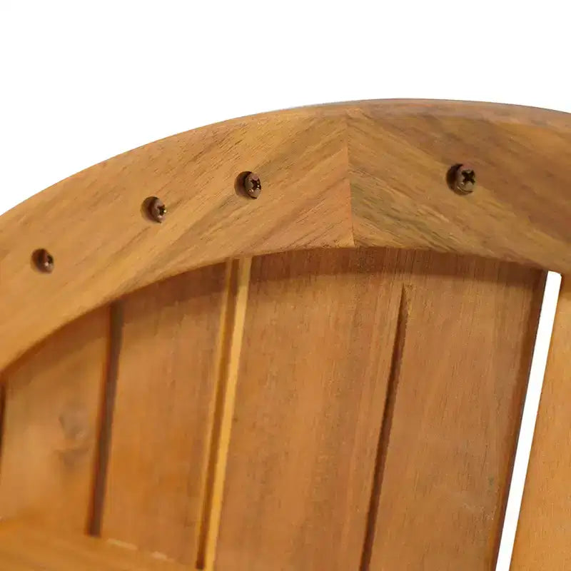 Christopher Knight Home Beckett Tavolino da Esterno in Legno di Acacia con Piano Rotondo a Doghe