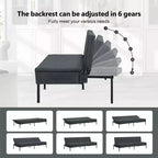 Canapé-lit futon convertible MAYEERTY 69.88 avec dossier réglable sur 5 positions