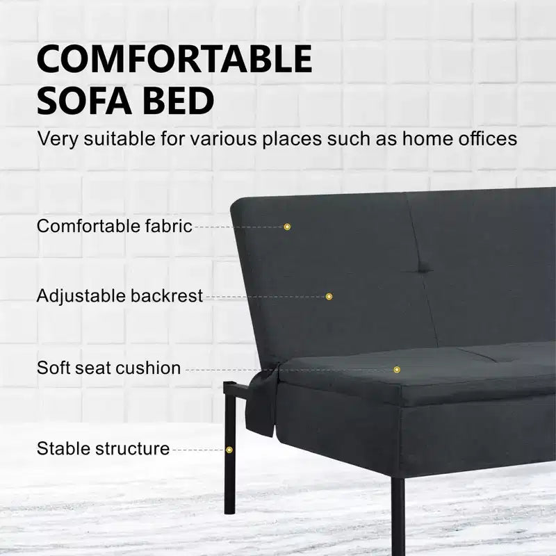 Canapé-lit futon convertible MAYEERTY 69.88 avec dossier réglable sur 5 positions