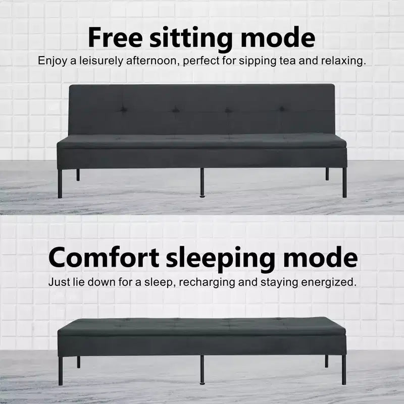 Canapé-lit futon convertible MAYEERTY 69.88 avec dossier réglable sur 5 positions