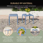 WestinTrends Playa, tavolini laterali da esterno moderni in plastica (set da 2)