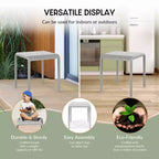 WestinTrends Playa, tavolini laterali da esterno moderni in plastica (set da 2)