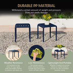WestinTrends Playa, tavolini laterali da esterno moderni in plastica (set da 2)