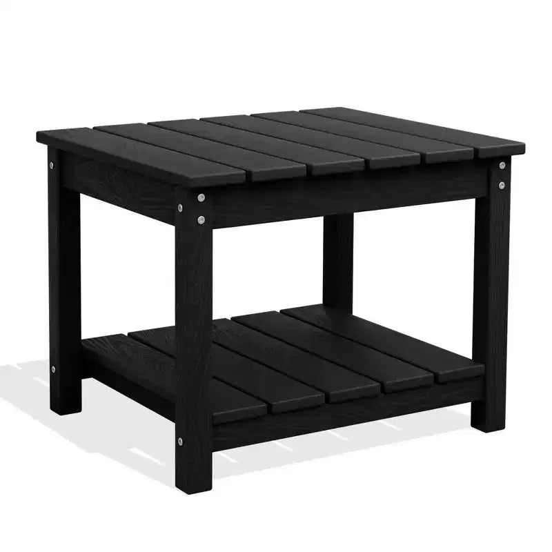 Table d'appoint de patio Hyleory durable en PEHD - Table d'appoint d'extérieur résistante aux intempéries