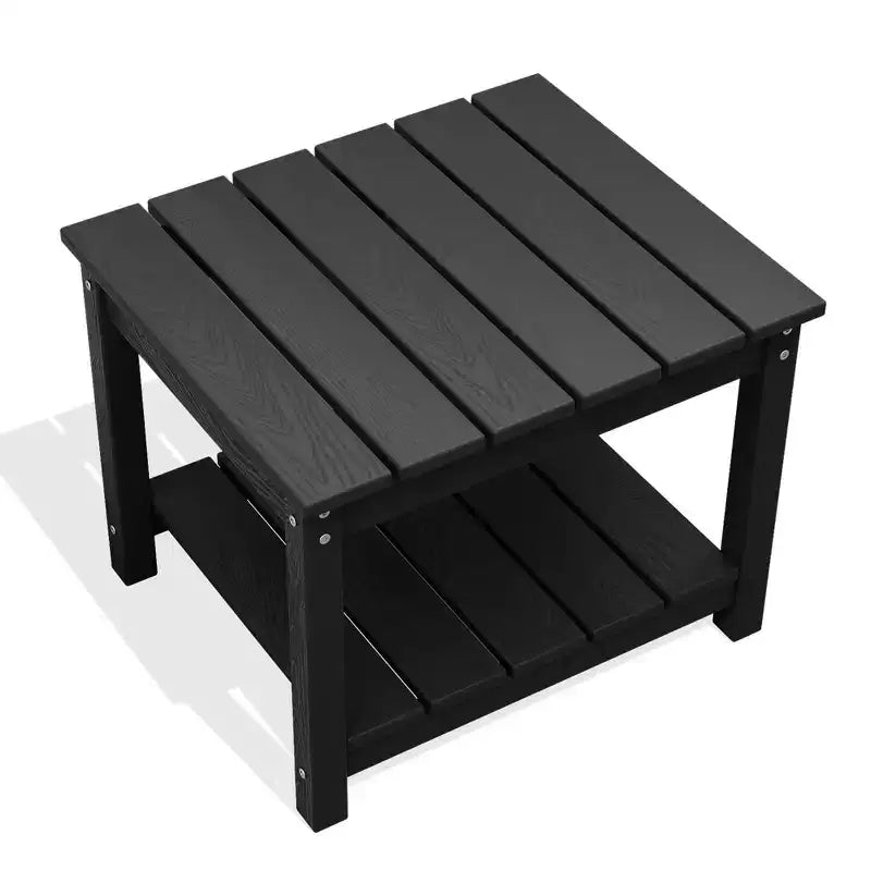 Table d'appoint de patio Hyleory durable en PEHD - Table d'appoint d'extérieur résistante aux intempéries