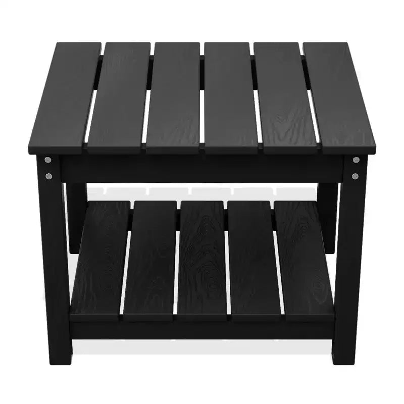 Table d'appoint de patio Hyleory durable en PEHD - Table d'appoint d'extérieur résistante aux intempéries