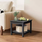 Table d'appoint de patio Hyleory durable en PEHD - Table d'appoint d'extérieur résistante aux intempéries