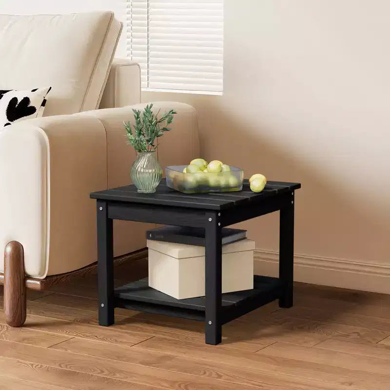 Table d'appoint de patio Hyleory durable en PEHD - Table d'appoint d'extérieur résistante aux intempéries