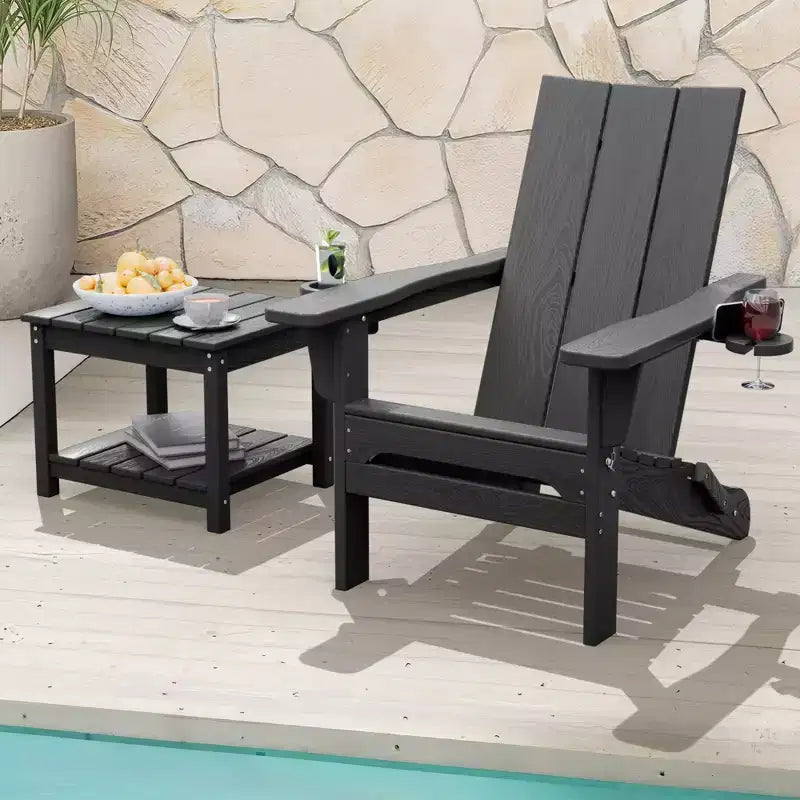 Table d'appoint de patio Hyleory durable en PEHD - Table d'appoint d'extérieur résistante aux intempéries