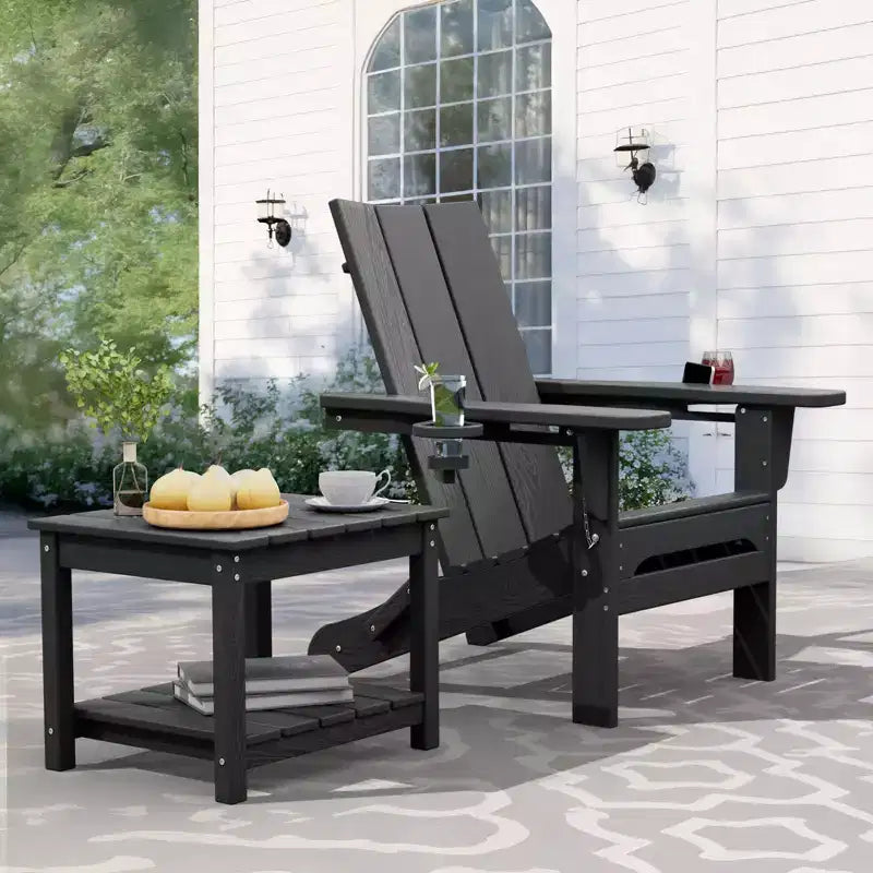Table d'appoint de patio Hyleory durable en PEHD - Table d'appoint d'extérieur résistante aux intempéries