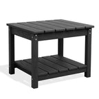 Table d'appoint de patio Hyleory durable en PEHD - Table d'appoint d'extérieur résistante aux intempéries