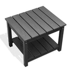 Table d'appoint de patio Hyleory durable en PEHD - Table d'appoint d'extérieur résistante aux intempéries