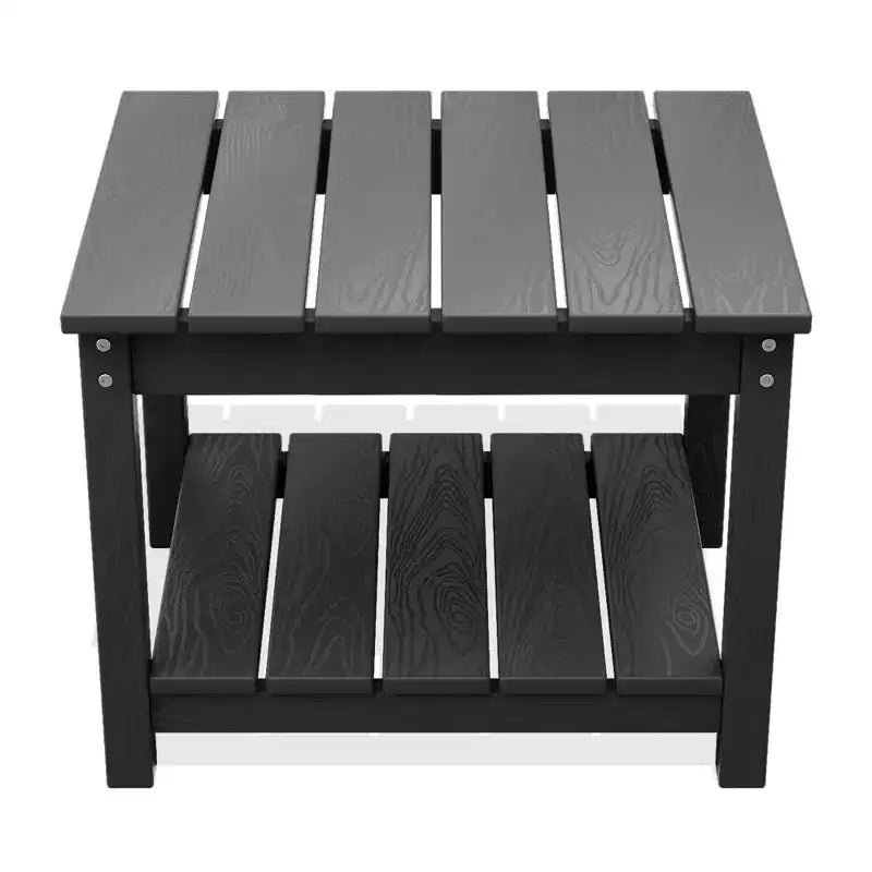 Table d'appoint de patio Hyleory durable en PEHD - Table d'appoint d'extérieur résistante aux intempéries