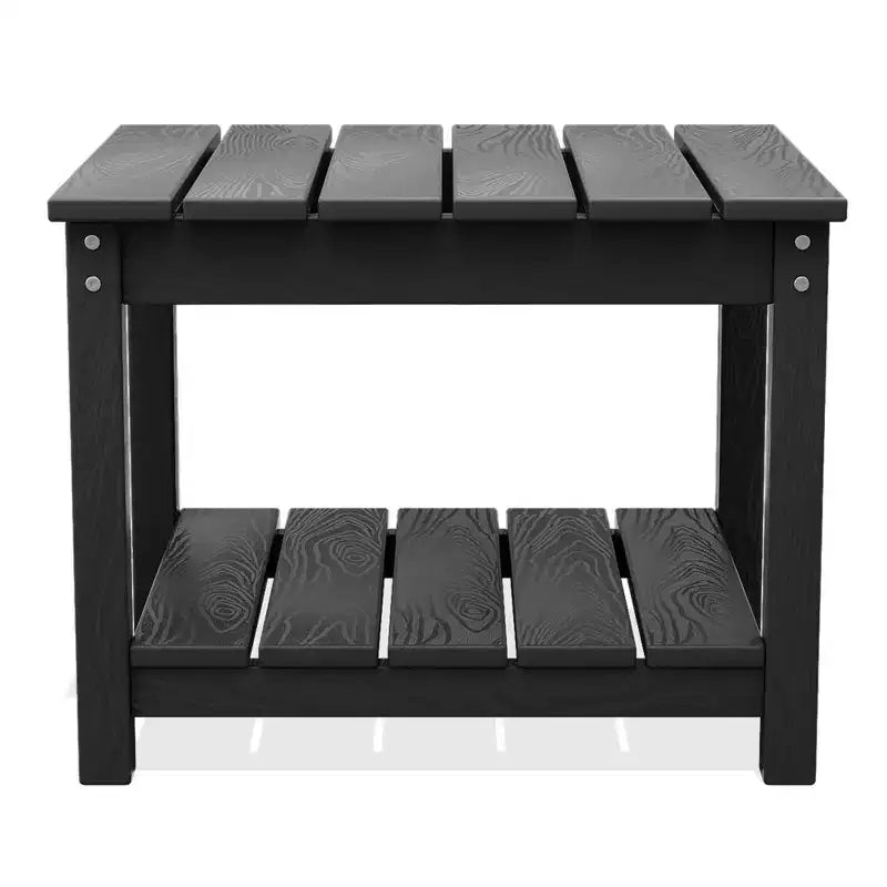 Table d'appoint de patio Hyleory durable en PEHD - Table d'appoint d'extérieur résistante aux intempéries