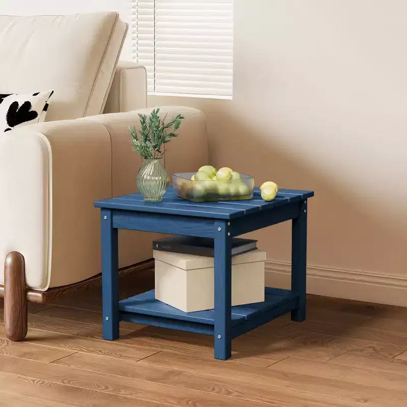 Table d'appoint de patio Hyleory durable en PEHD - Table d'appoint d'extérieur résistante aux intempéries