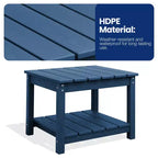 Table d'appoint de patio Hyleory durable en PEHD - Table d'appoint d'extérieur résistante aux intempéries