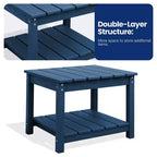 Table d'appoint de patio Hyleory durable en PEHD - Table d'appoint d'extérieur résistante aux intempéries