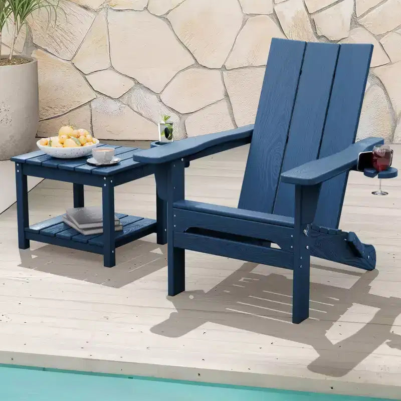 Table d'appoint de patio Hyleory durable en PEHD - Table d'appoint d'extérieur résistante aux intempéries