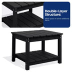 Table d'appoint de patio Hyleory durable en PEHD - Table d'appoint d'extérieur résistante aux intempéries