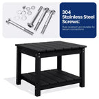 Table d'appoint de patio Hyleory durable en PEHD - Table d'appoint d'extérieur résistante aux intempéries