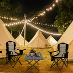 NAYSAYE Table d'appoint de patio, table de camping pliante en acier au carbone, conception enroulable, capacité de charge de 100 kg pour l'extérieur, noir, 33.86*23.62*16.54