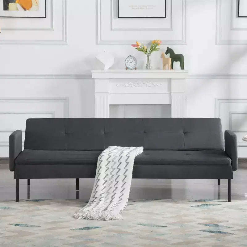 MAYEERTY 74.8 Divano Letto Futon Convertibile con Schienale Regolabile in 5 Posizioni