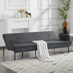 MAYEERTY 74.8 Divano Letto Futon Convertibile con Schienale Regolabile in 5 Posizioni