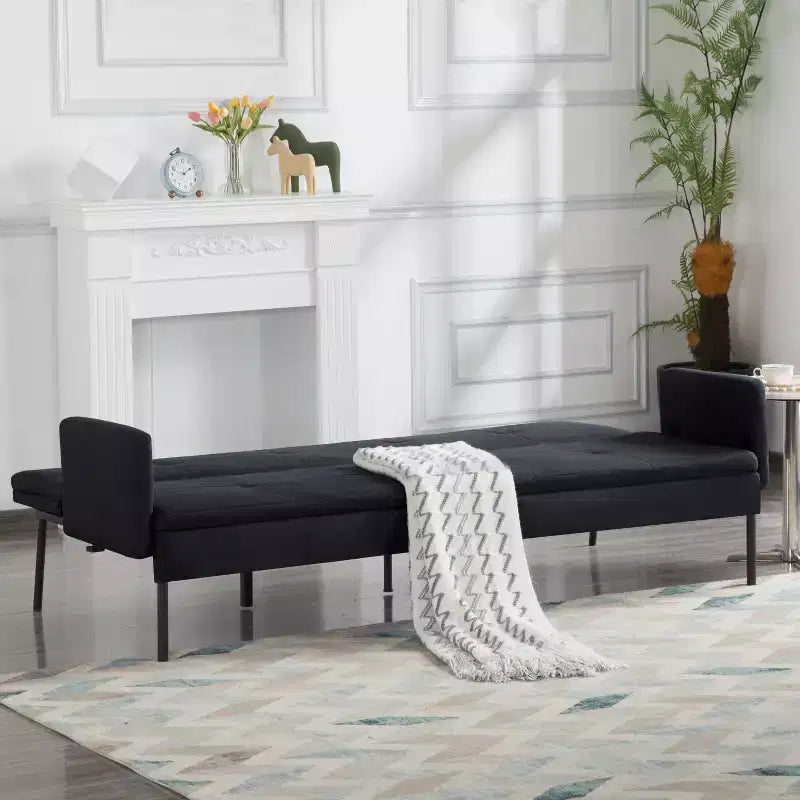 MAYEERTY 74.8 Divano Letto Futon Convertibile con Schienale Regolabile in 5 Posizioni
