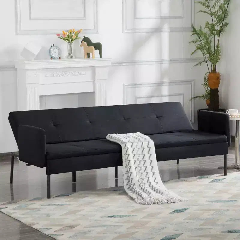 MAYEERTY 74.8 Divano Letto Futon Convertibile con Schienale Regolabile in 5 Posizioni