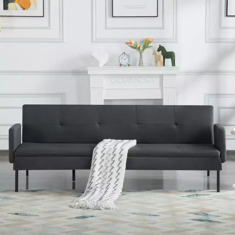 MAYEERTY 74.8 Divano Letto Futon Convertibile con Schienale Regolabile in 5 Posizioni