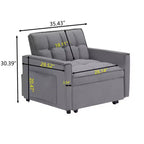 Poltrona Letto Convertibile PexFix, Ideale per Spazi Piccoli con Schienale Regolabile