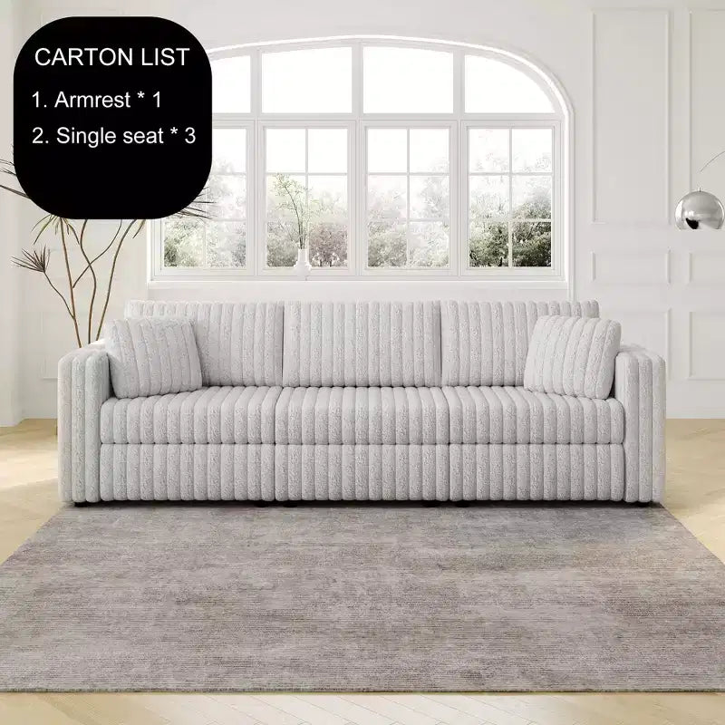 Divano letto a scomparsa pieghevole Okak Modern 54.33, divanetto convertibile futon con 3 lunghezze e schienale regolabile per il soggiorno