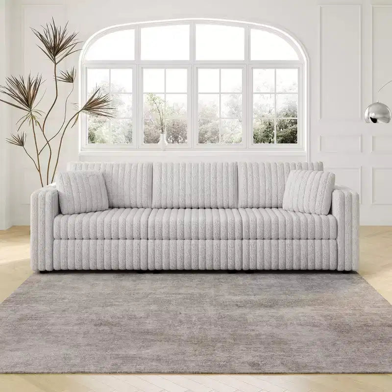Divano letto a scomparsa pieghevole Okak Modern 54.33, divanetto convertibile futon con 3 lunghezze e schienale regolabile per il soggiorno