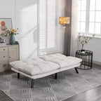 Divano letto moderno Okak Futon, divano letto matrimoniale convertibile reclinabile per piccoli appartamenti, soggiorno