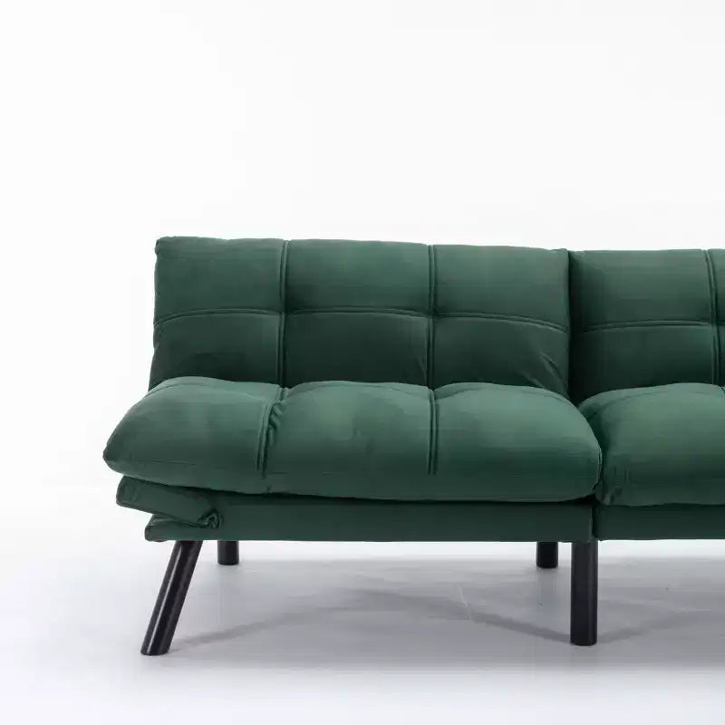 Divano letto moderno Okak Futon, divano letto matrimoniale convertibile reclinabile per piccoli appartamenti, soggiorno