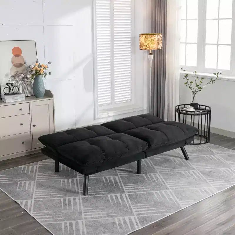 Divano letto moderno Okak Futon, divano letto matrimoniale convertibile reclinabile per piccoli appartamenti, soggiorno